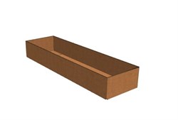 30 1/2 x 8 1/2 x 4 1/4 Half-Slotted Container Bin Box